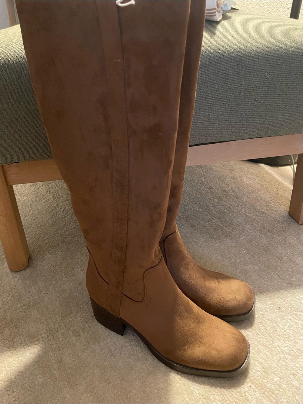 Marc Fisher Tall Over-the-Knee Boots in Chestnut Brown